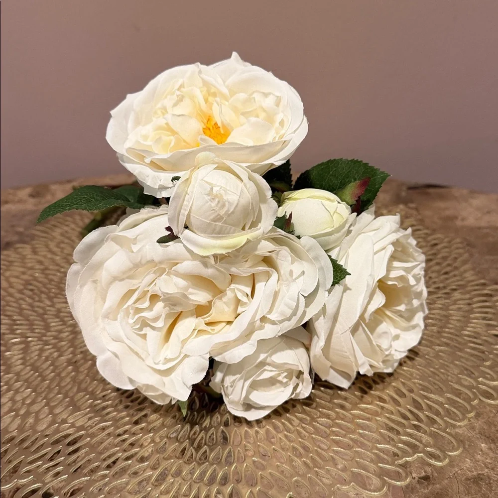Pottery Barn Faux White Rose Bundle